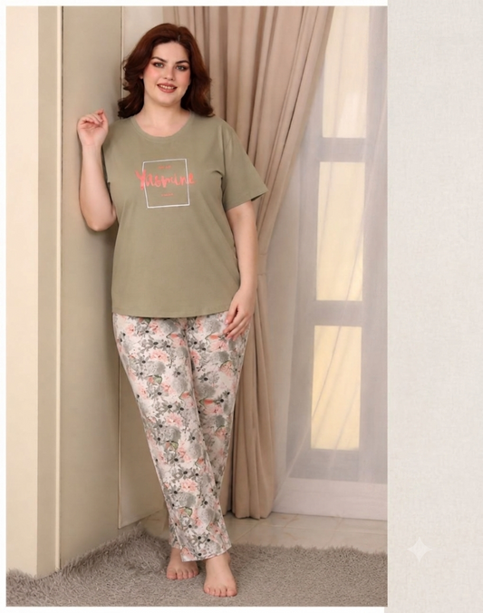 FEMM green blossom بيجامة جرين بلوسم